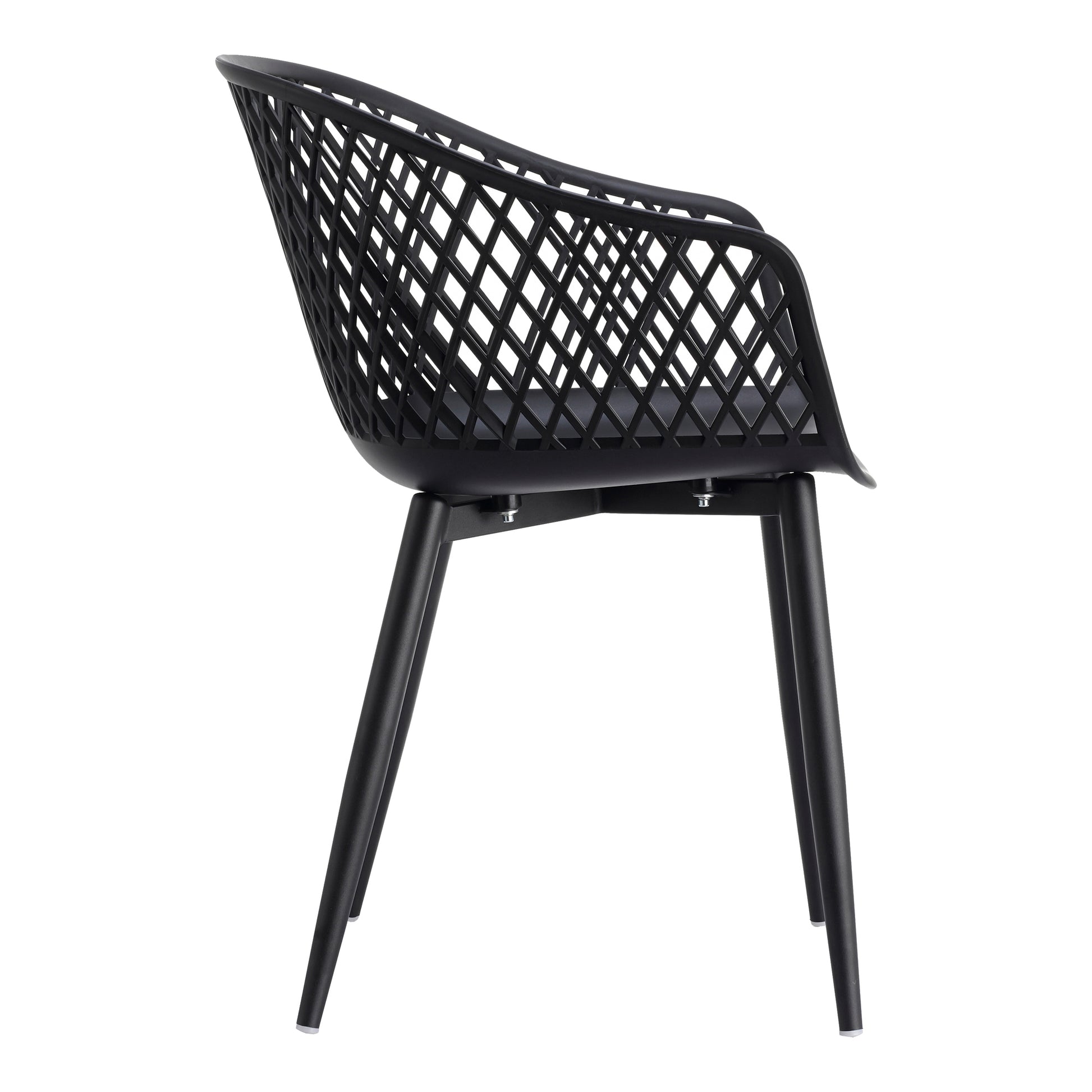 Piazza Outdoor Chair Black - Set Of Two by Moe's Home Collection - view 6