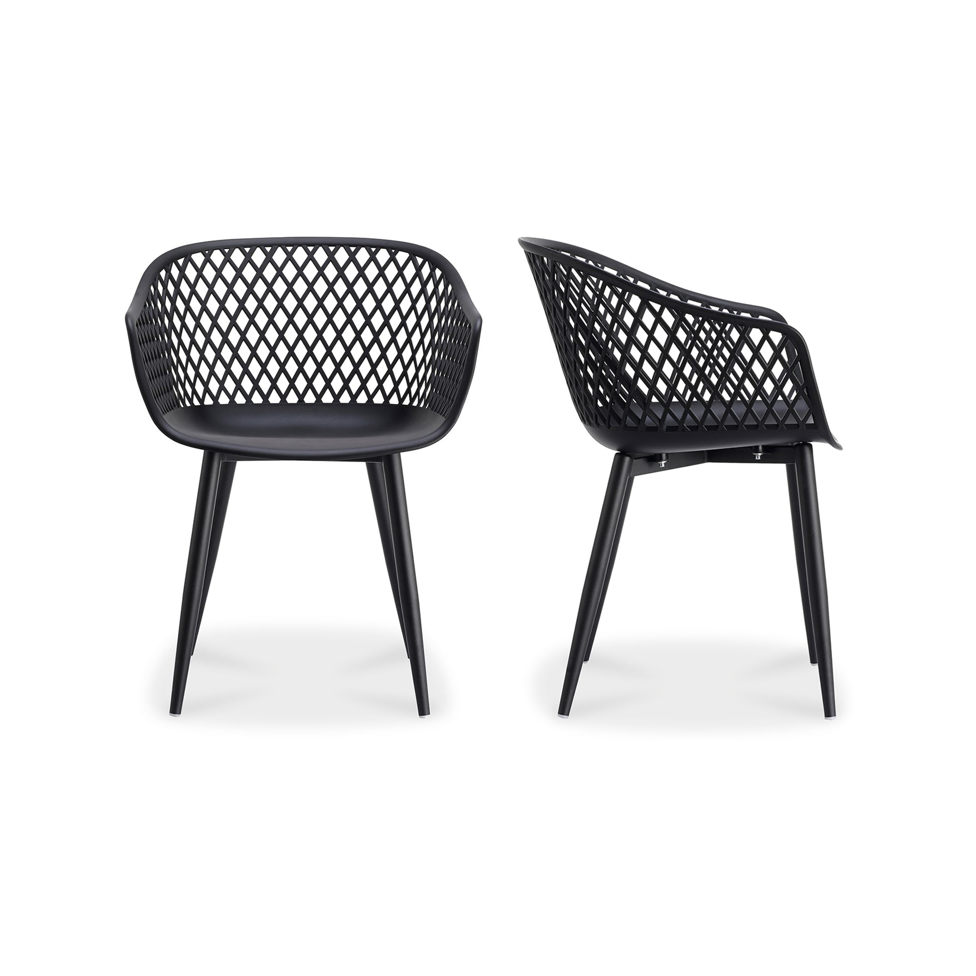 Piazza Outdoor Chair Black - Set Of Two by Moe's Home Collection