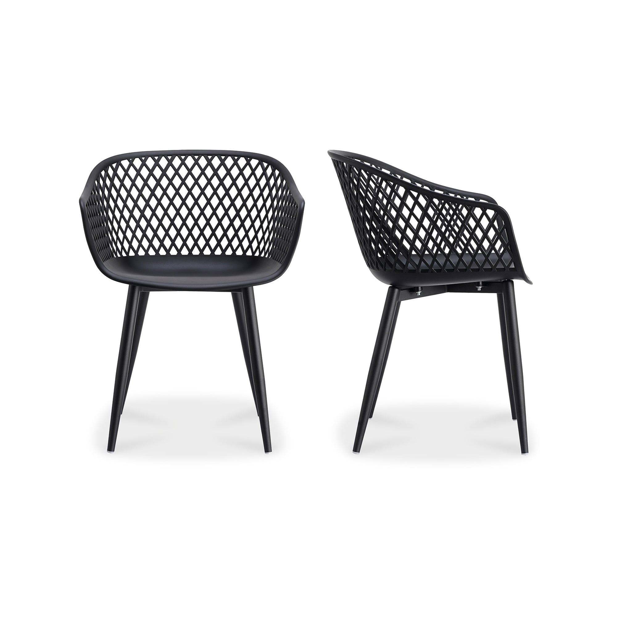 Piazza Outdoor Chair Black - Set Of Two by Moe's Home Collection
