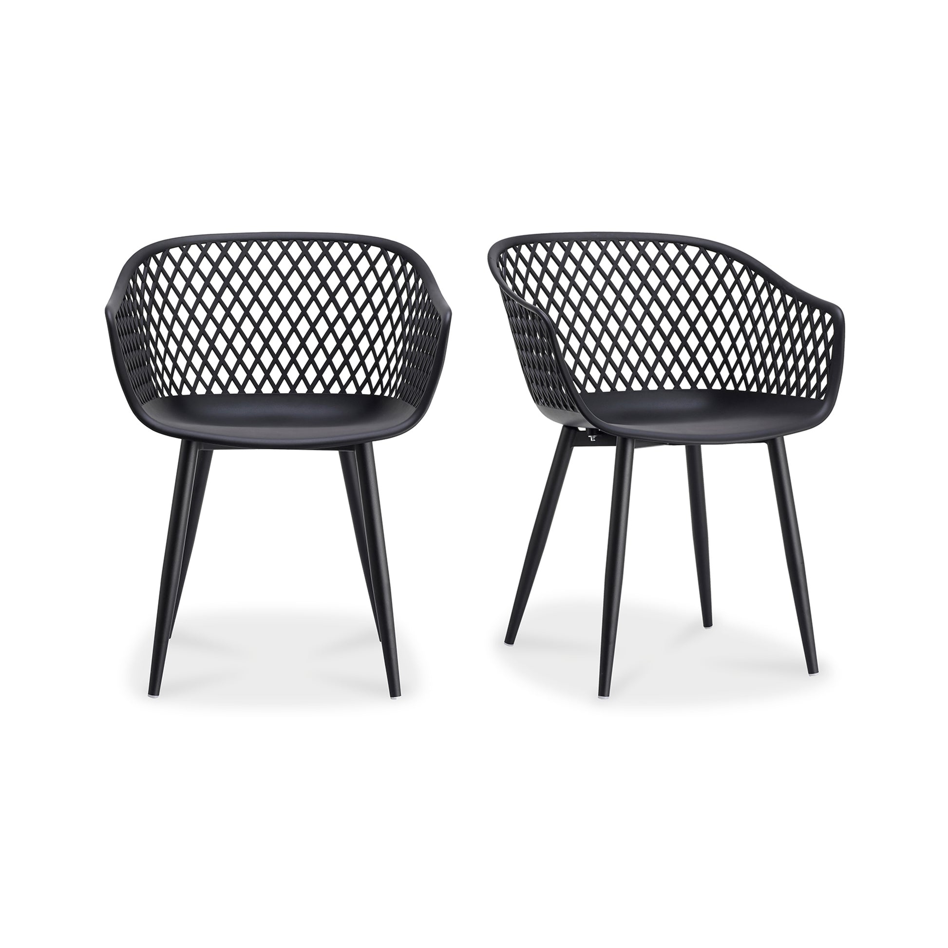 Piazza Outdoor Chair Black - Set Of Two by Moe's Home Collection - view 2