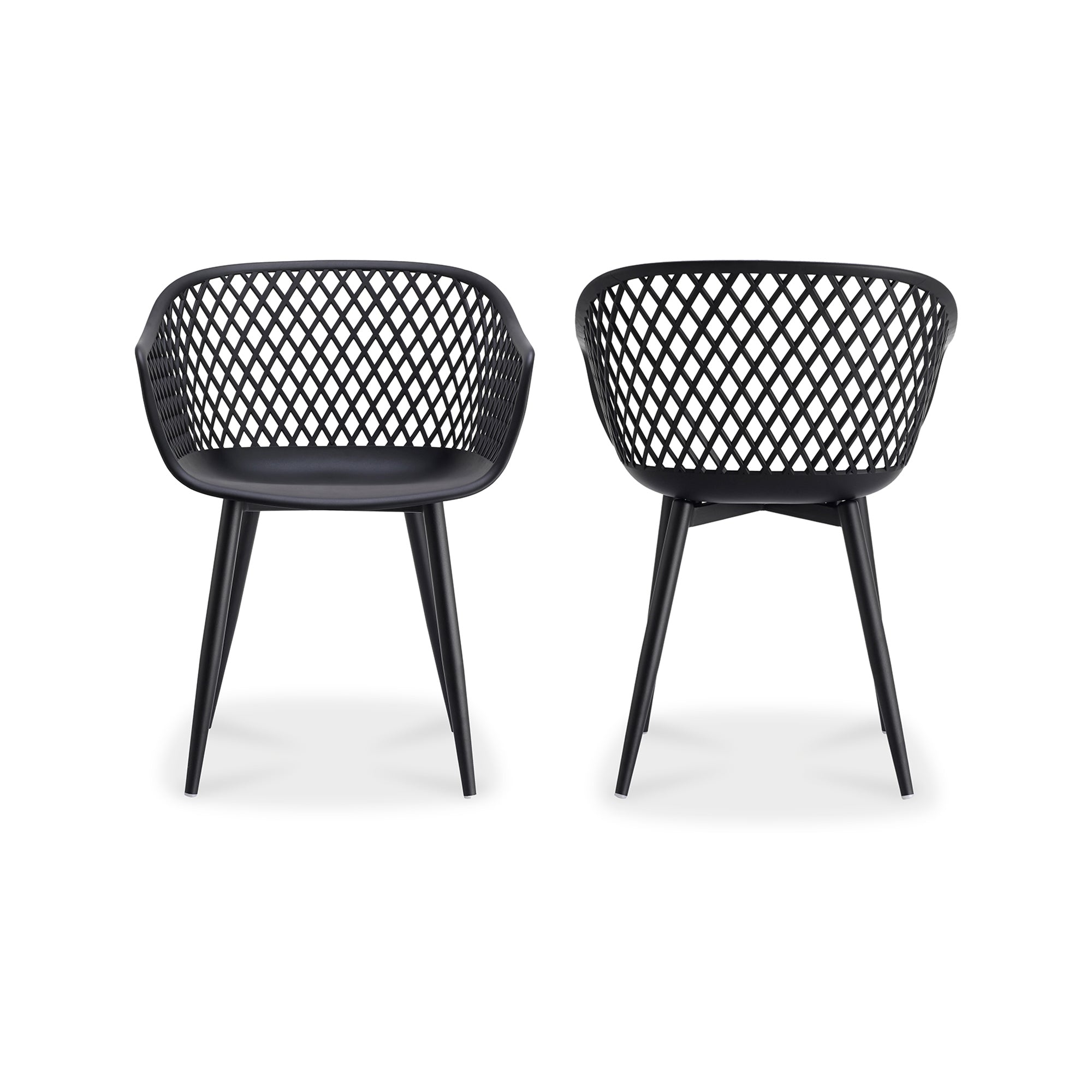 Piazza Outdoor Chair Black - Set Of Two by Moe's Home Collection - view 3