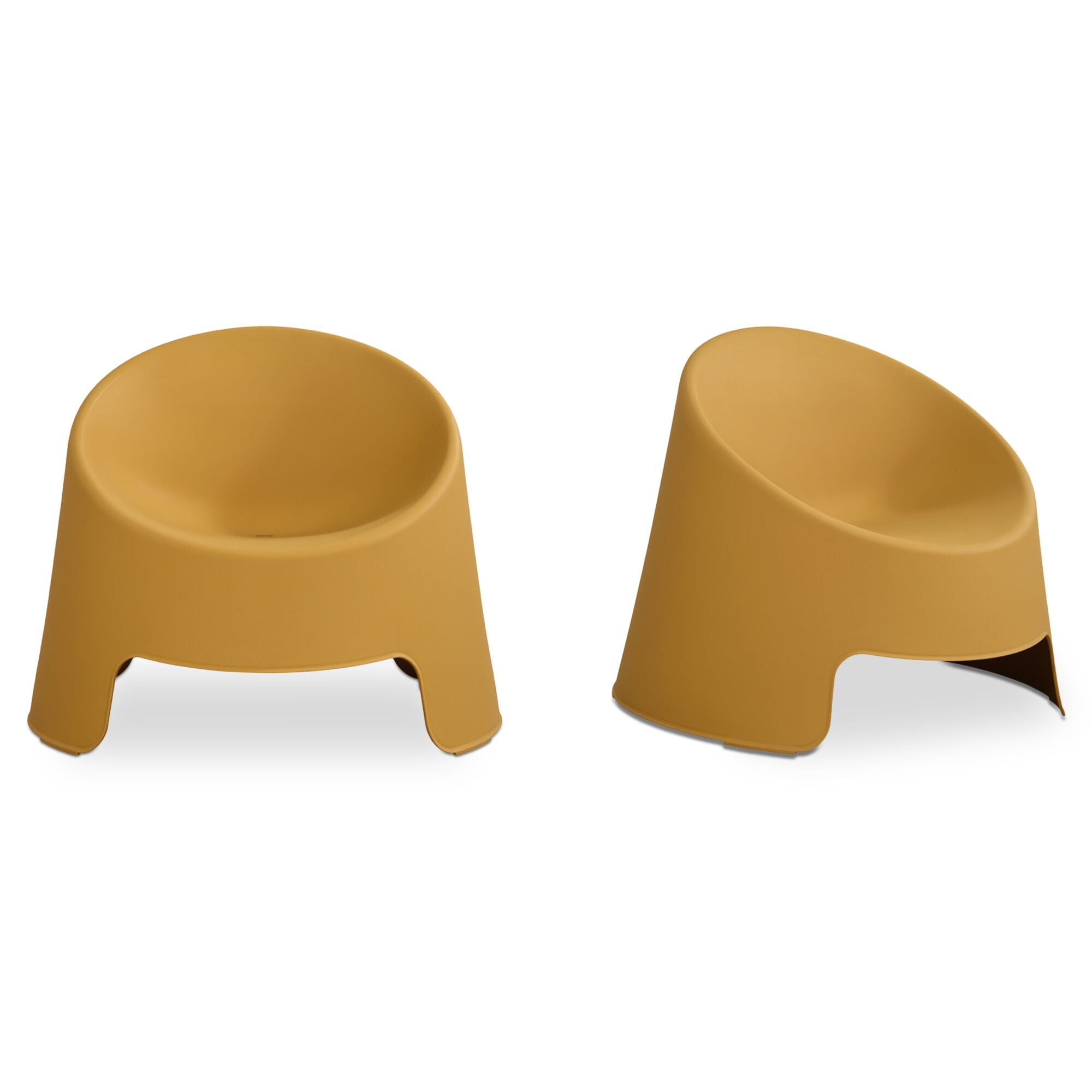 Nolla Outdoor Accent Chair Set of Two Yellow by Moe's Home Collection