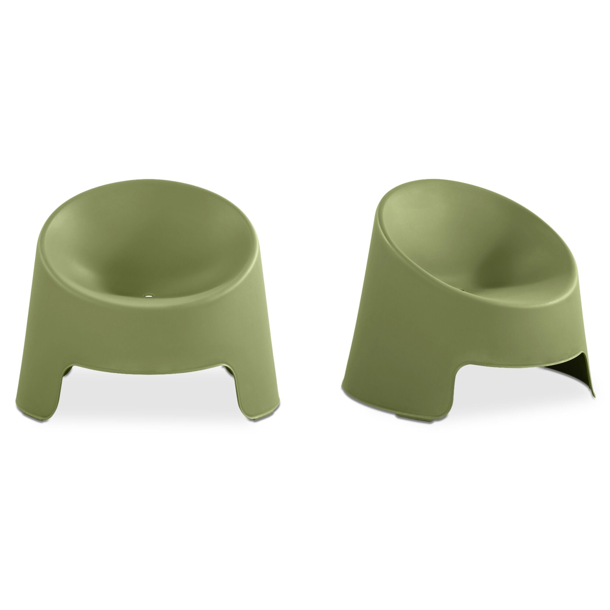 Nolla Outdoor Accent Chair Set of Two Green by Moe's Home Collection