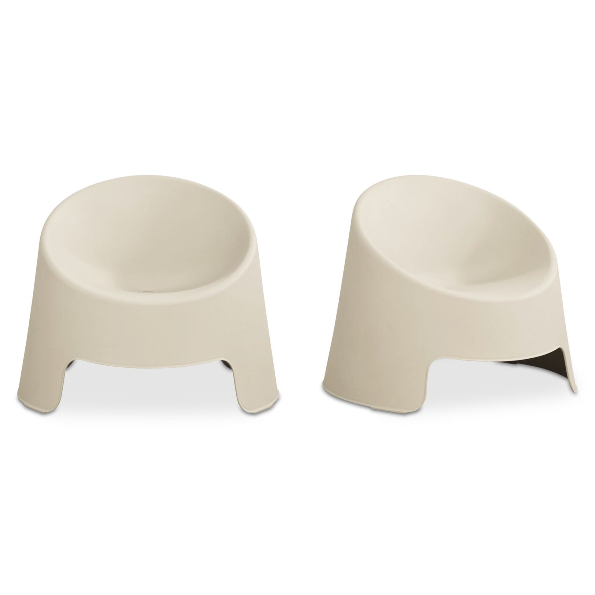 Nolla Outdoor Accent Chair Set of Two Light Grey by Moe's Home Collection