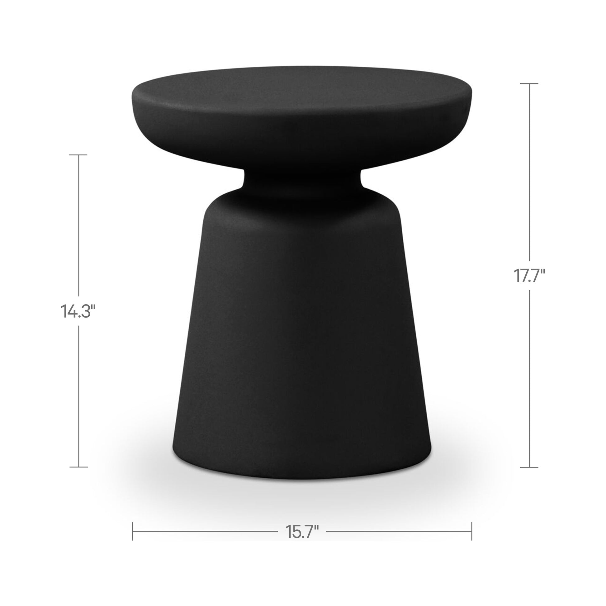Ruth Outdoor Side Table Black by Moe's Home Collection - view 3