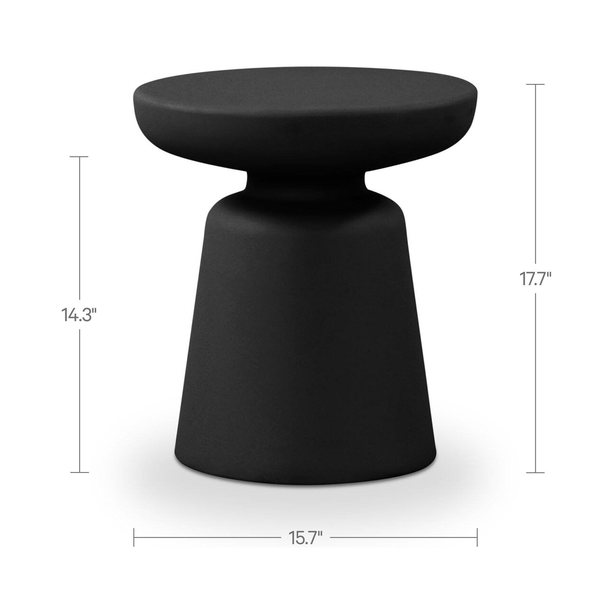 Ruth Outdoor Side Table Black by Moe's Home Collection - view 3
