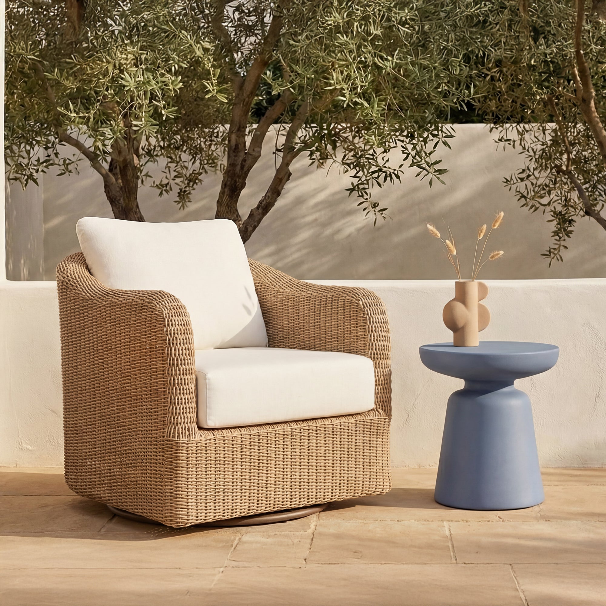 Ruth Outdoor Side Table Blue by Moe's Home Collection - view 2