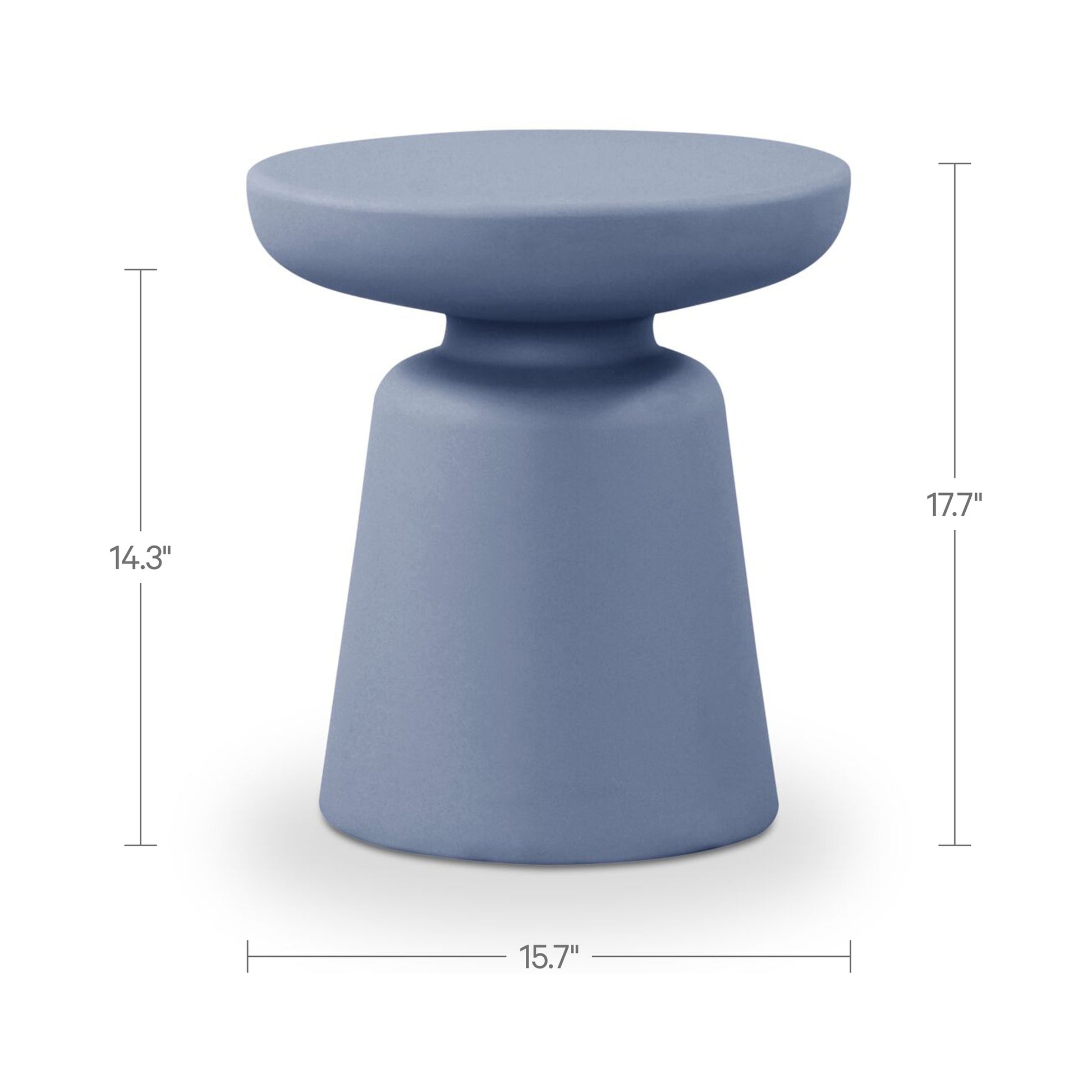 Ruth Outdoor Side Table Blue by Moe's Home Collection - view 3