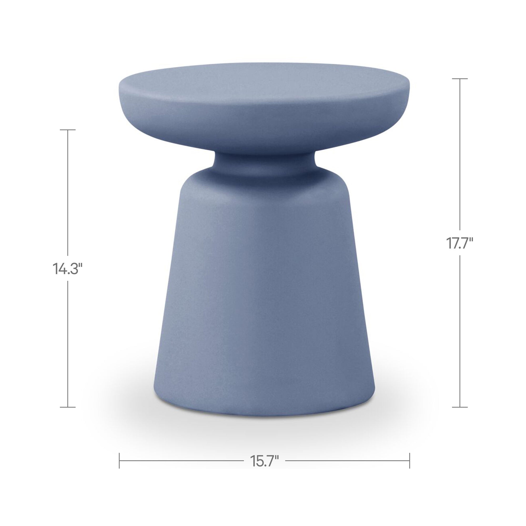 Ruth Outdoor Side Table Blue by Moe's Home Collection - view 3