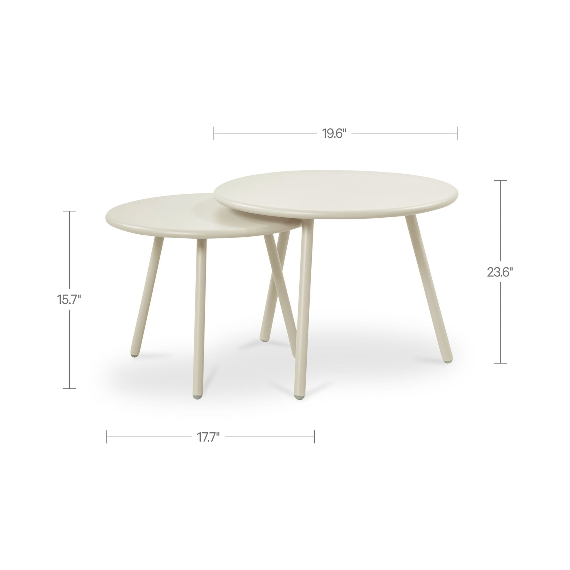 Kari Outdoor Nesting Coffee Table Cream by Moe's Home Collection - view 3
