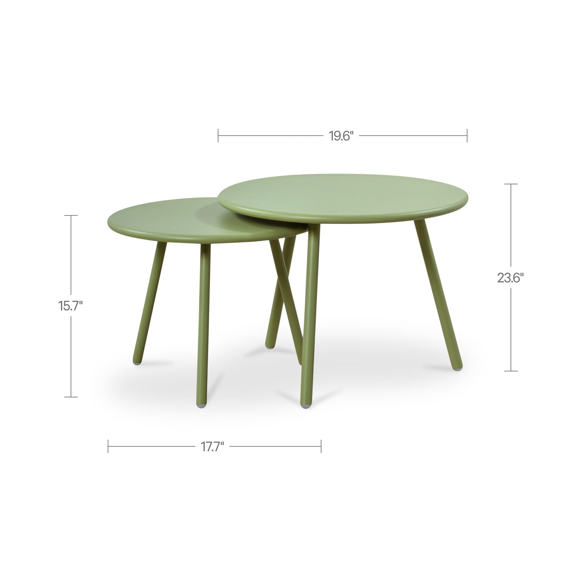 Kari Outdoor Nesting Coffee Table Green by Moe's Home Collection - view 3