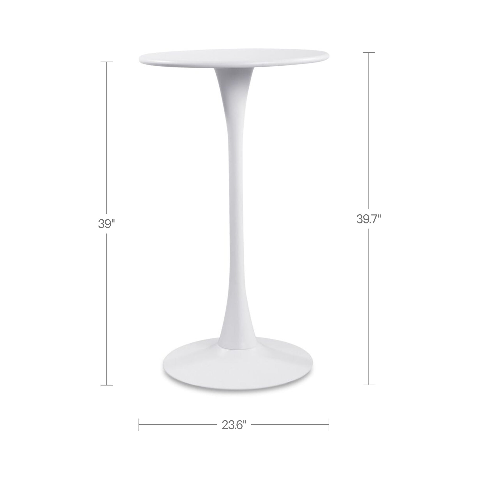 Gage Outdoor Bar Table White by Moe's Home Collection - view 3