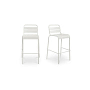 Kade Outdoor Bar Stool White Set of Two by Moe's Home Collection
