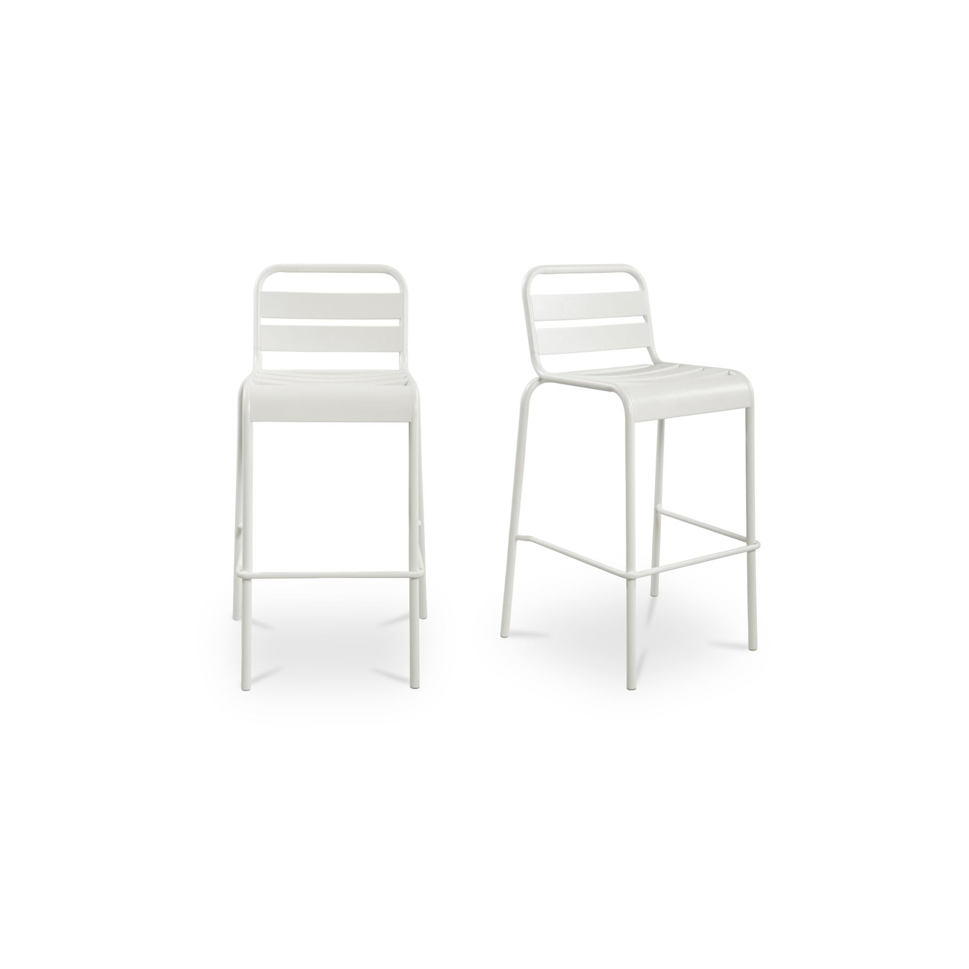 Kade Outdoor Bar Stool White Set of Two by Moe's Home Collection