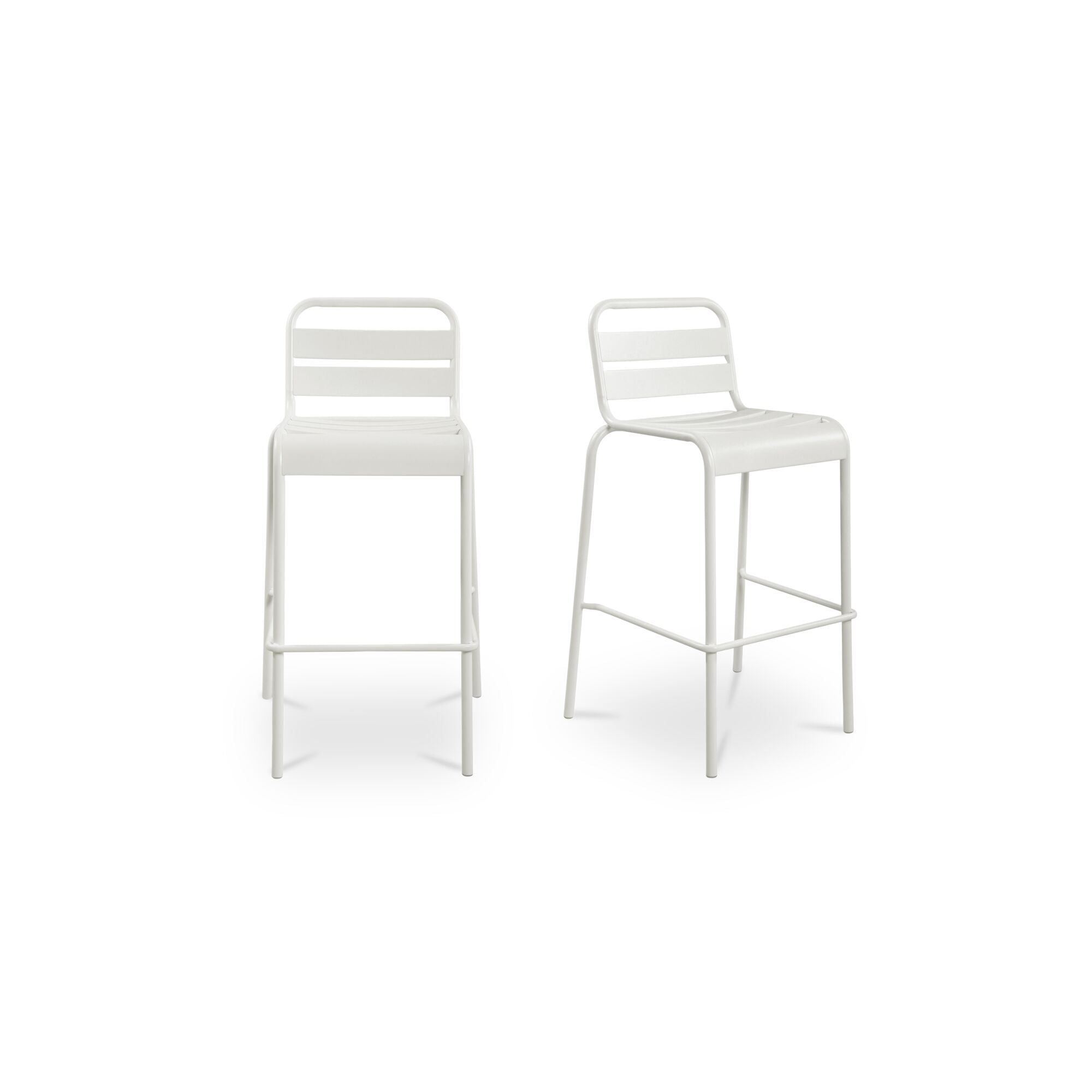 Kade Outdoor Bar Stool White Set of Two by Moe's Home Collection