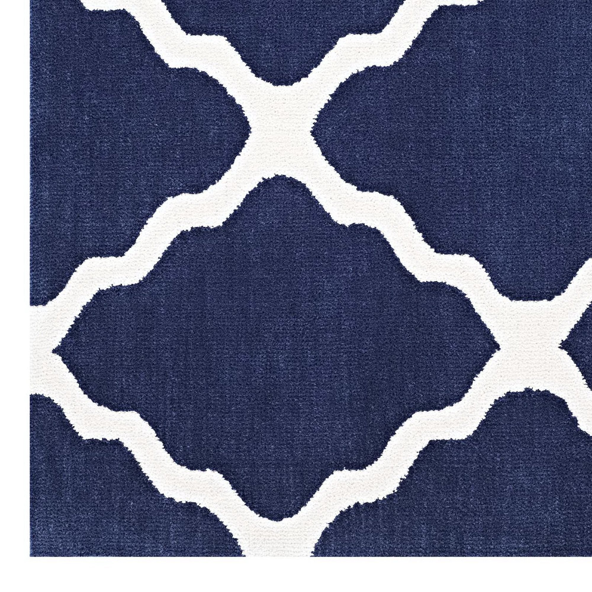 Marja Moroccan Trellis 5x8 Area Rug - Ivory and Charcoal