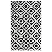 Alika Abstract Diamond Trellis 8x10 Area Rug - Black and White