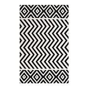Ailani Geometric Chevron / Diamond 8x10 Area Rug - Black and White