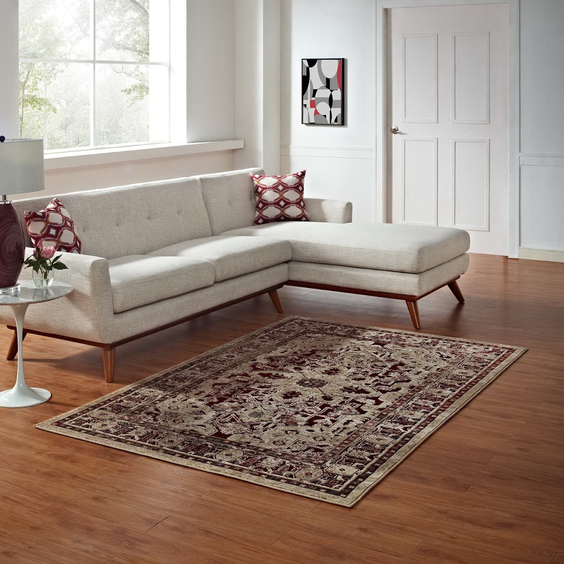 Grania Ornate Vintage Floral Turkish 5x8 Area Rug
