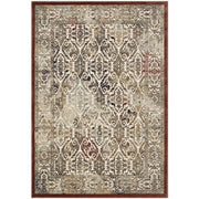 Hester Ornate Turkish Vintage 5x8 Area Rug - Tan and Walnut Brown