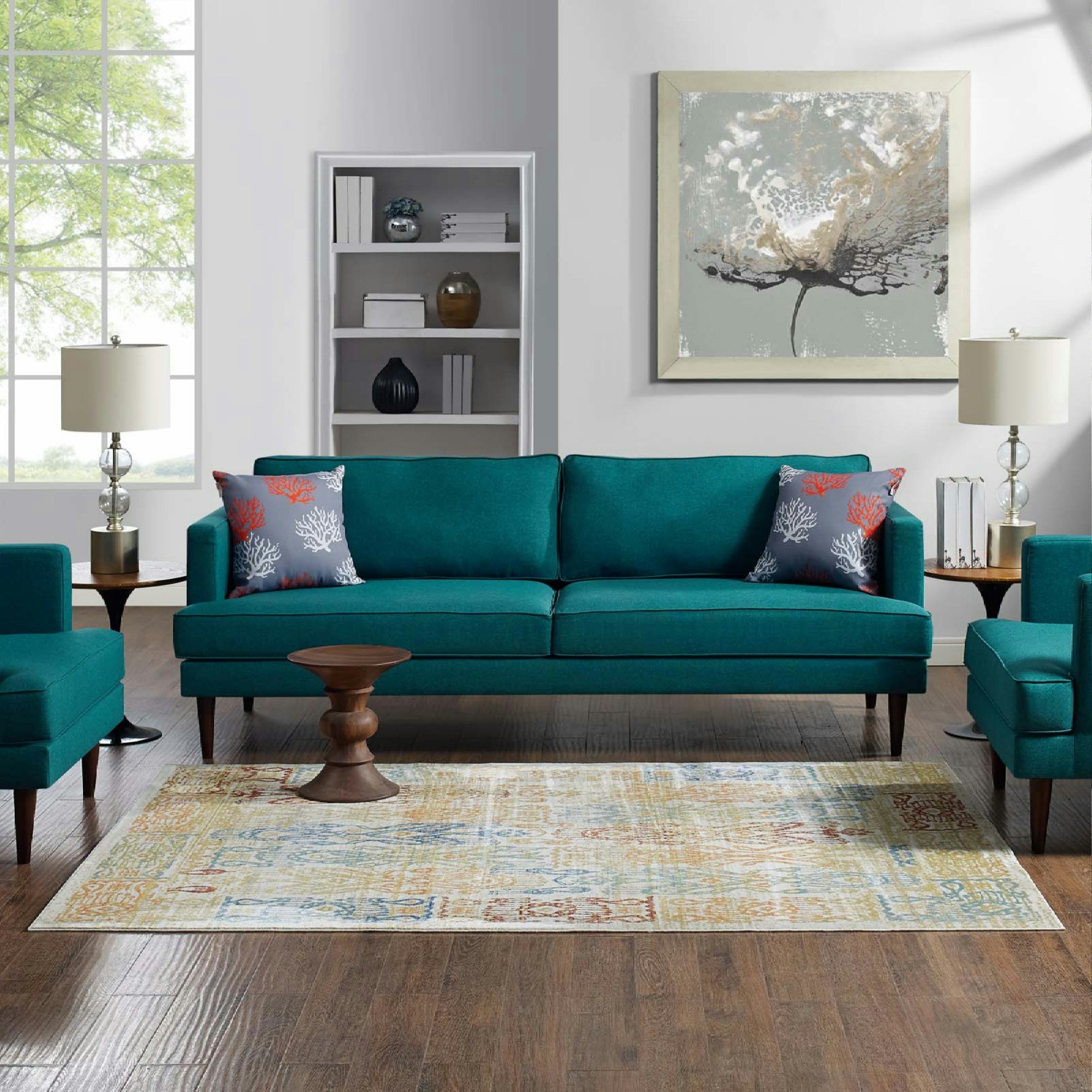 Solimar Distressed Southwestern Aztec 8x10 Area Rug