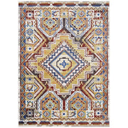 Florita Distressed Southwestern Aztec 4x6 Area Rug - Multicolored