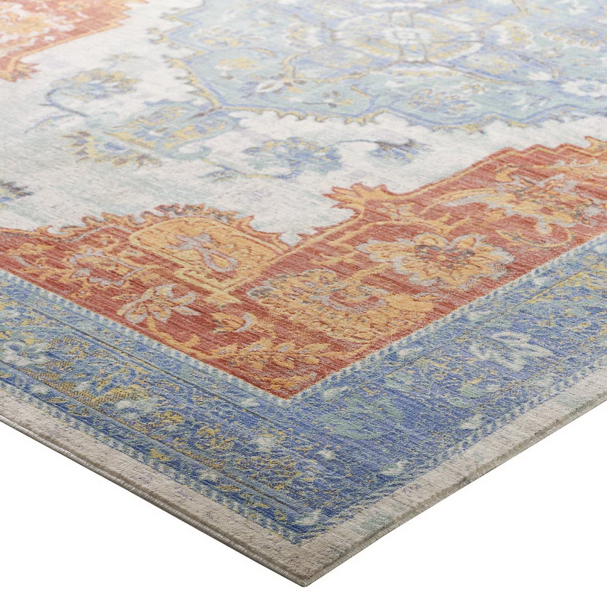 Citlali Distressed Southwestern Aztec 4x6 Area Rug
