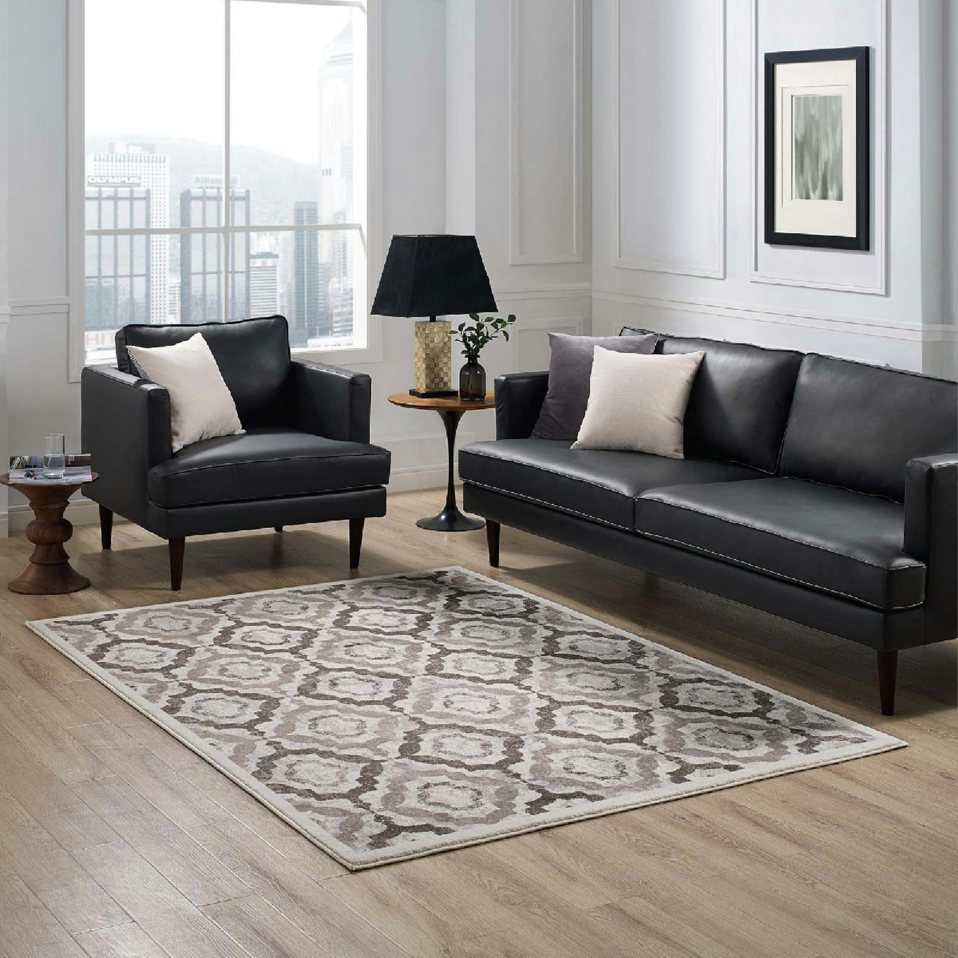 Kalinda Rustic Vintage Moroccan Trellis 5x8 Area Rug