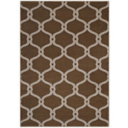 Beltara Chain Link Transitional Trellis 8x10 Area Rug - Dark Tan and Beige