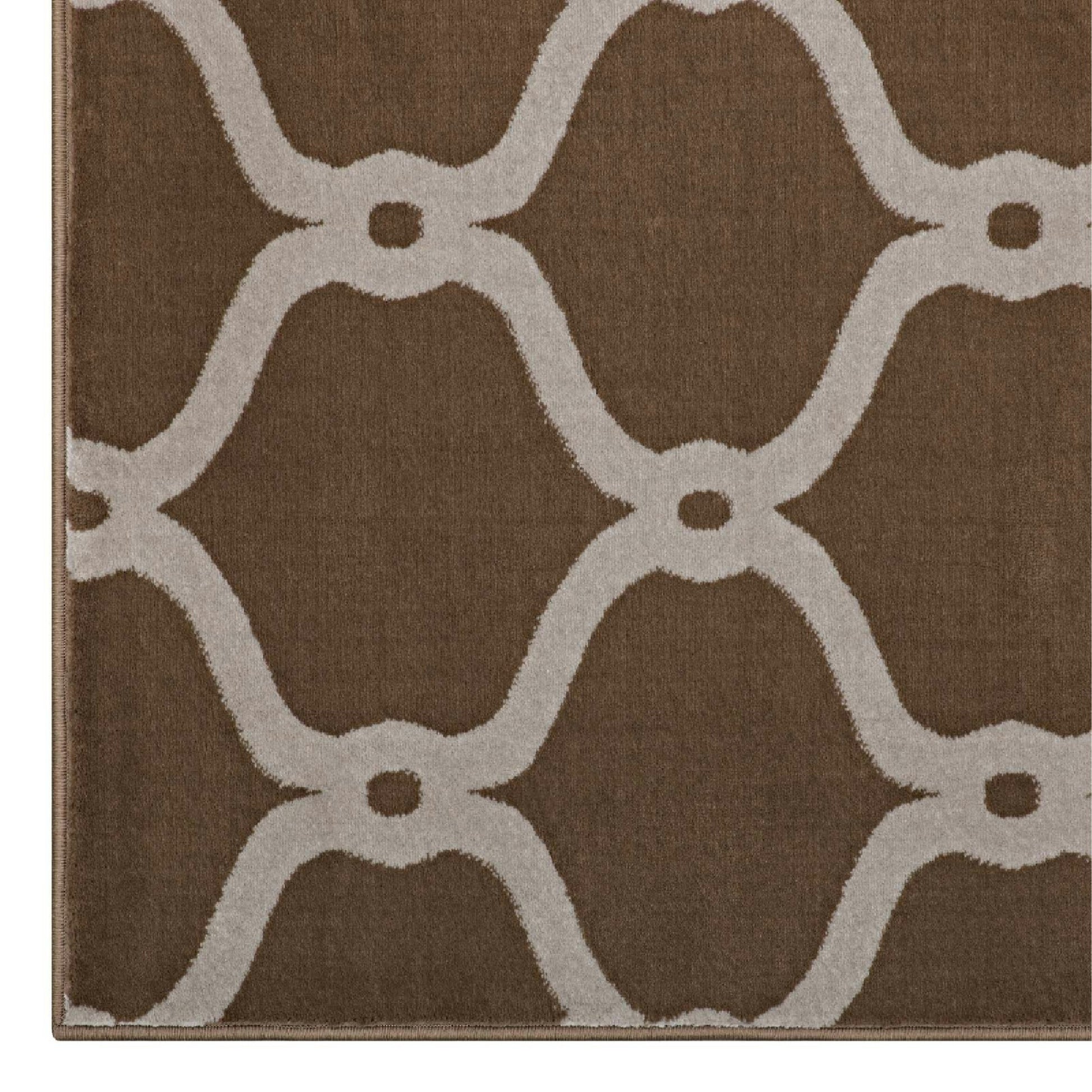 Beltara Chain Link Transitional Trellis 8x10 Area Rug - Moroccan Blue and Ivory