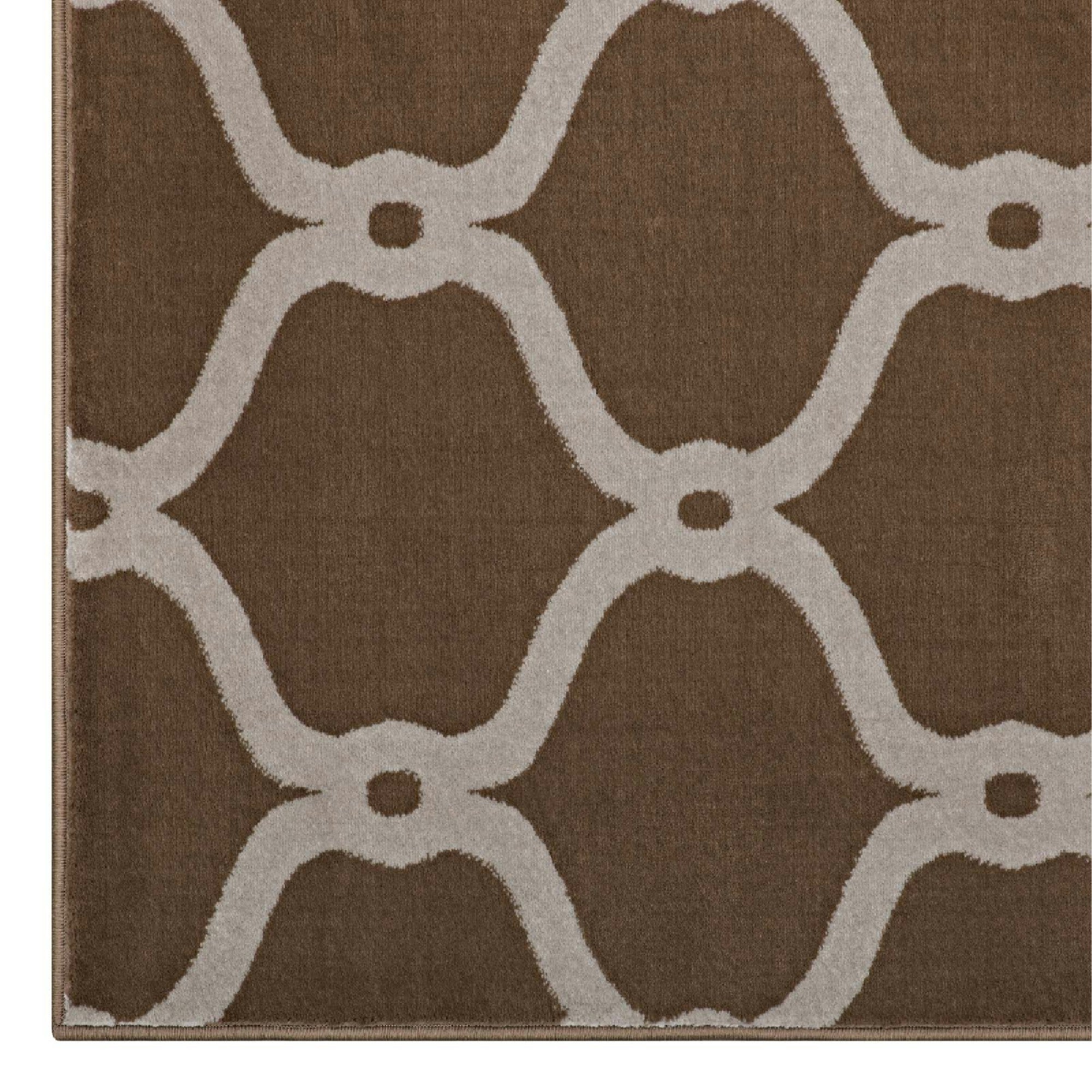 Beltara Chain Link Transitional Trellis 8x10 Area Rug - Moroccan Blue and Ivory