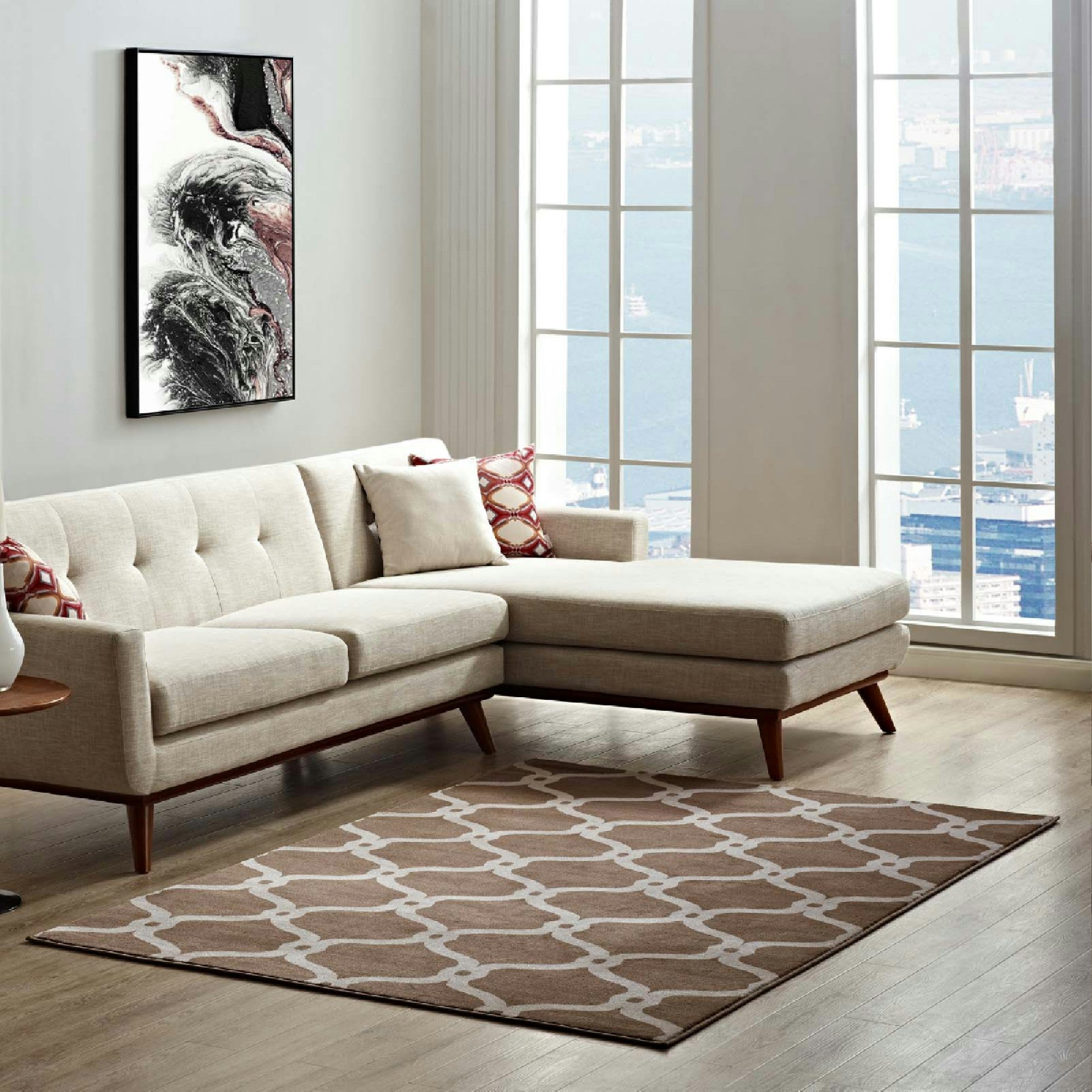 Beltara Chain Link Transitional Trellis 8x10 Area Rug