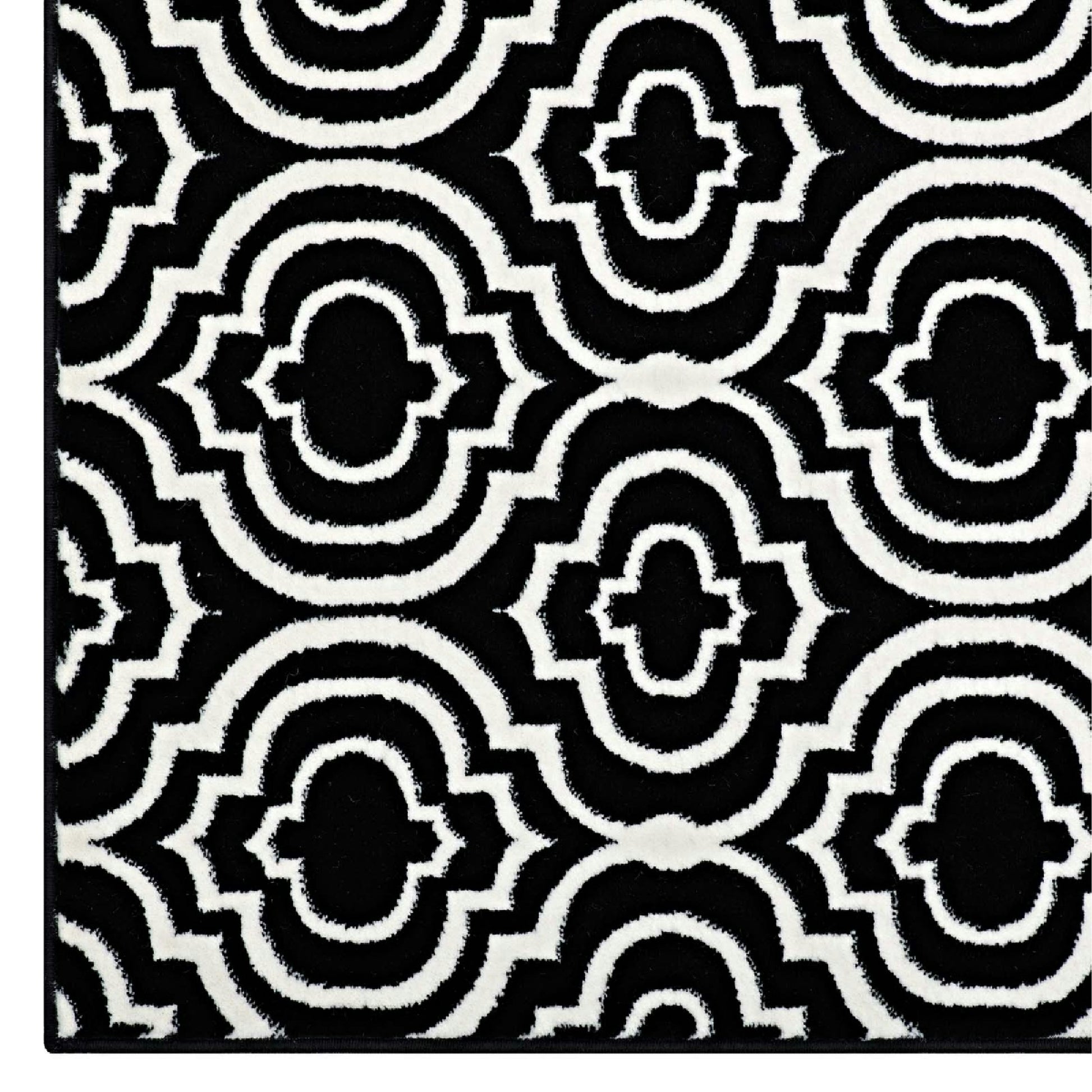 Frame Transitional Moroccan Trellis 5x8 Area Rug - Moroccan Blue and Light Blue