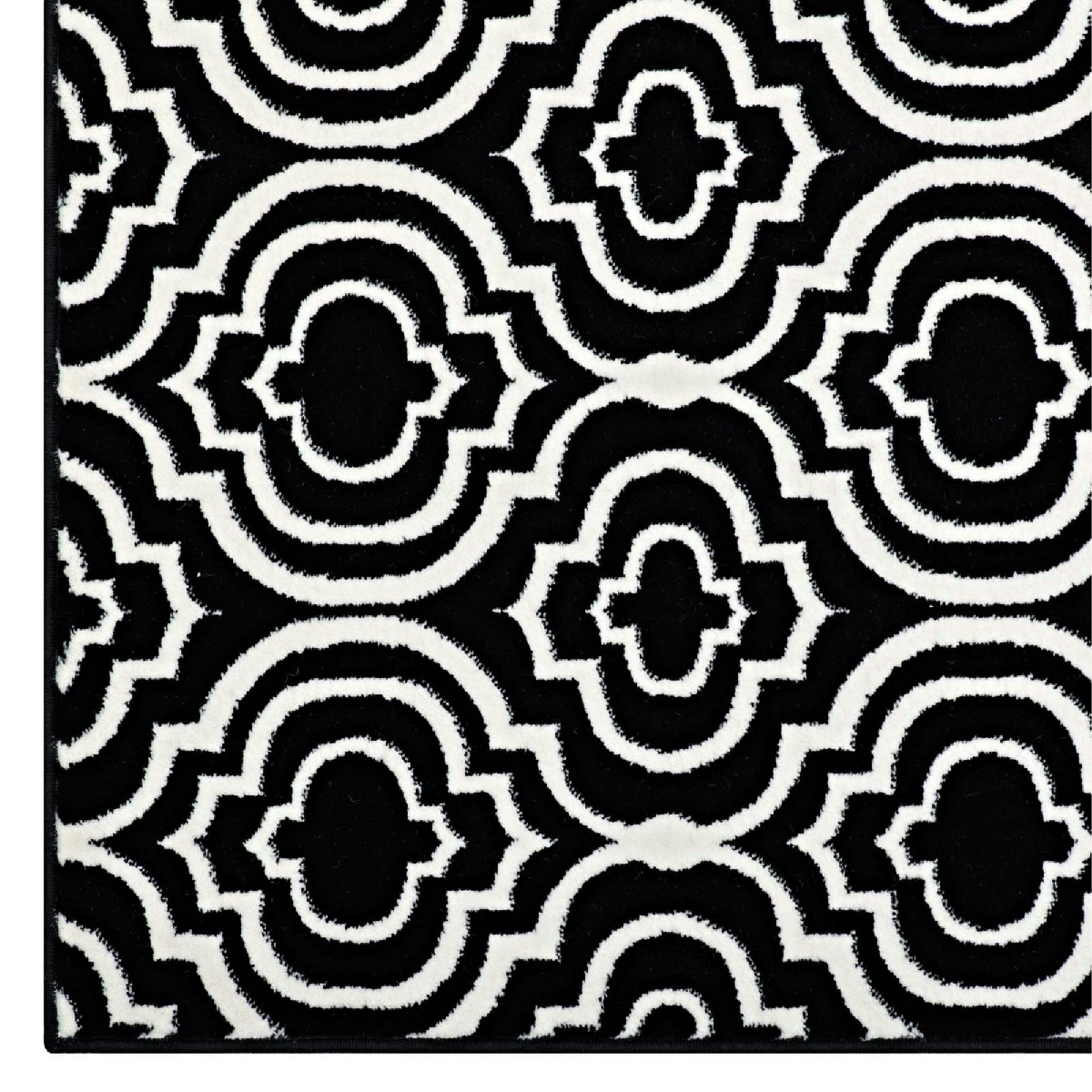 Frame Transitional Moroccan Trellis 8x10 Area Rug - Moroccan Blue amd Light Blue