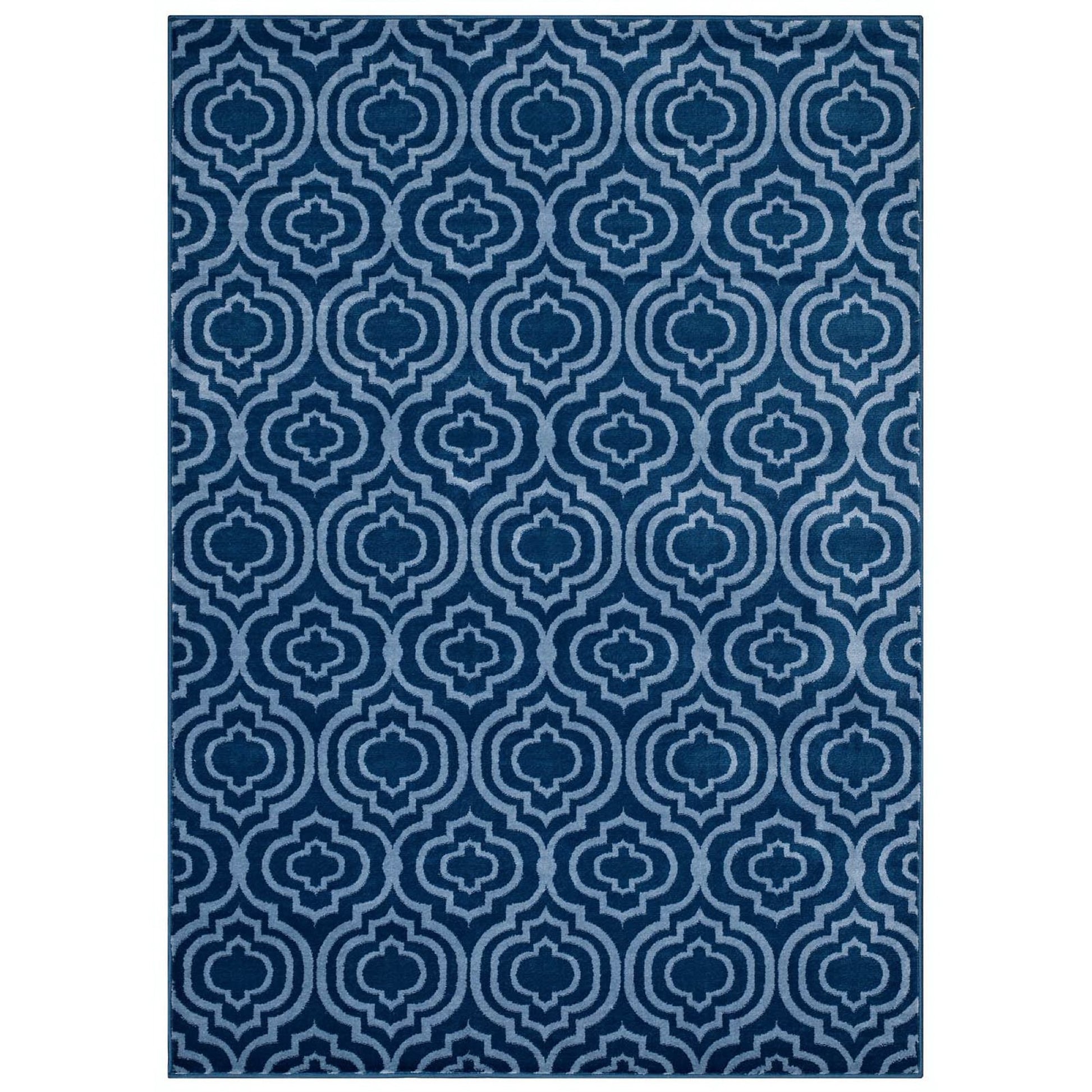 Frame Transitional Moroccan Trellis 5x8 Area Rug