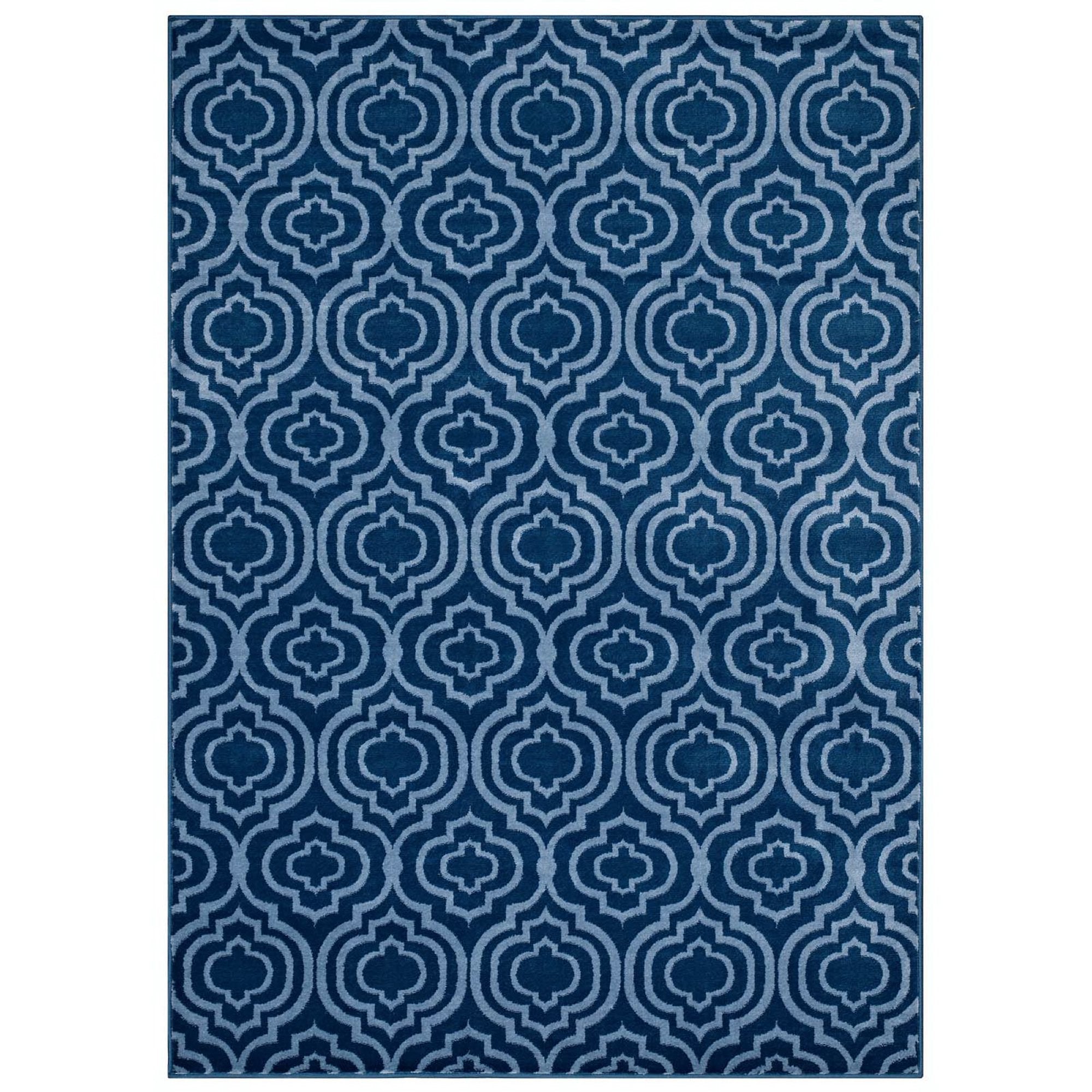 Frame Transitional Moroccan Trellis 5x8 Area Rug