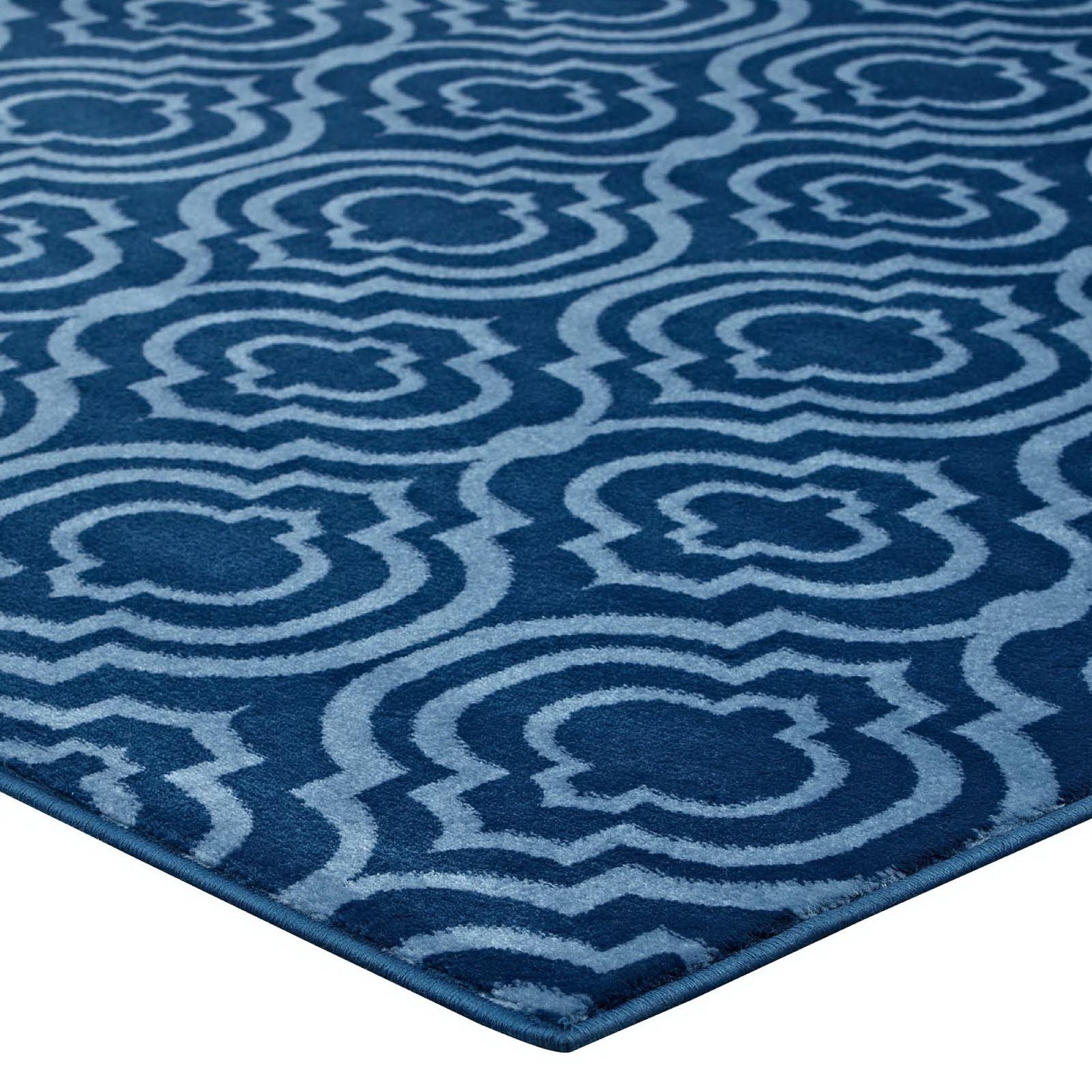 Frame Transitional Moroccan Trellis 5x8 Area Rug