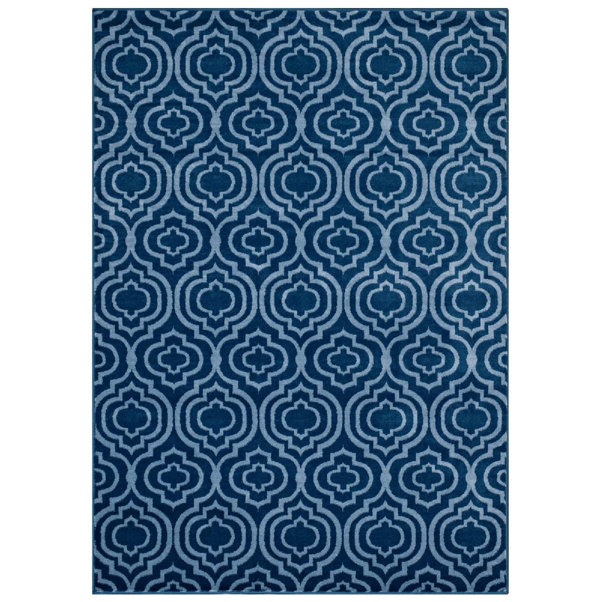 Frame Transitional Moroccan Trellis 8x10 Area Rug