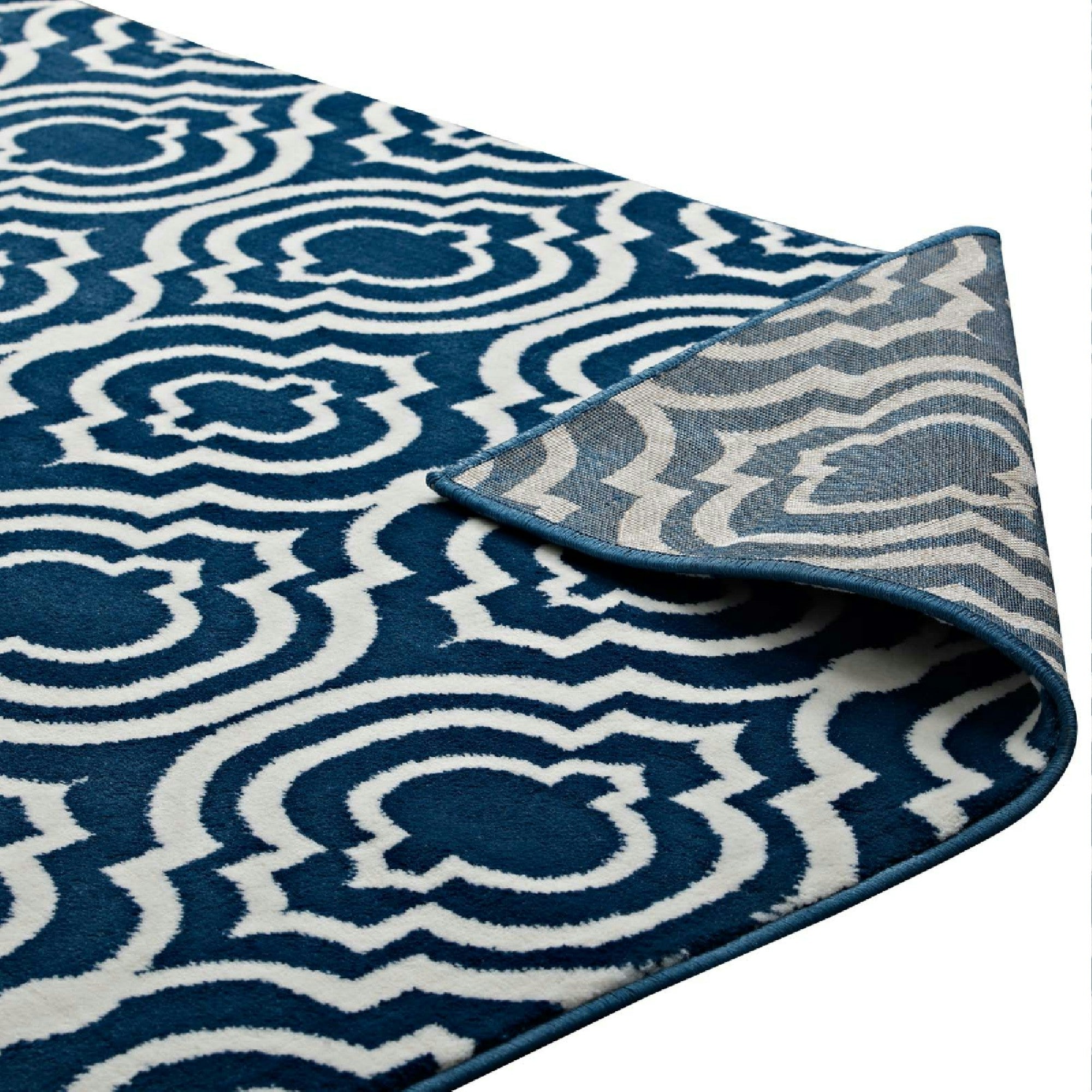 Frame Transitional Moroccan Trellis 8x10 Area Rug