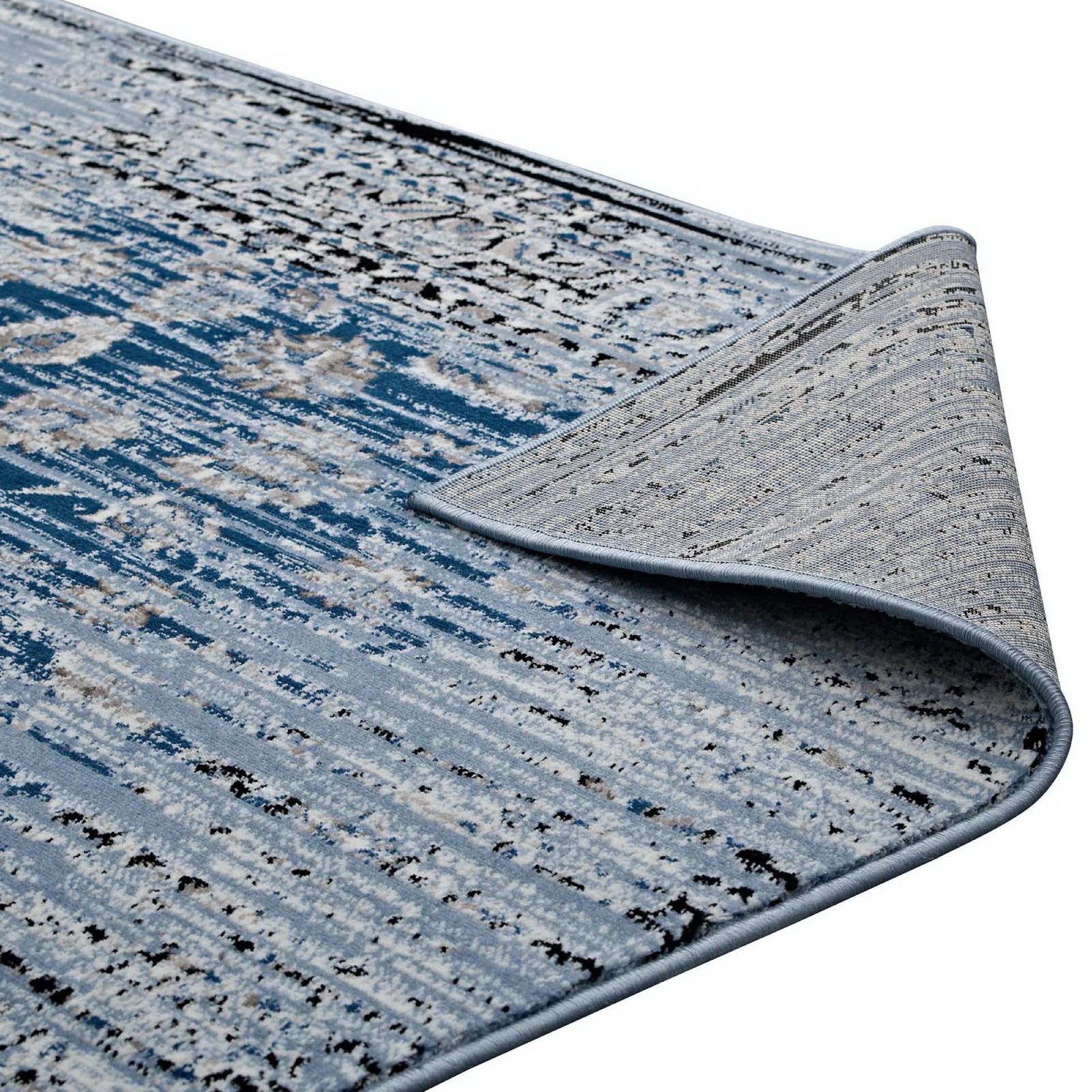 Chiara Distressed Floral Lattice Contemporary 5x8 Area Rug