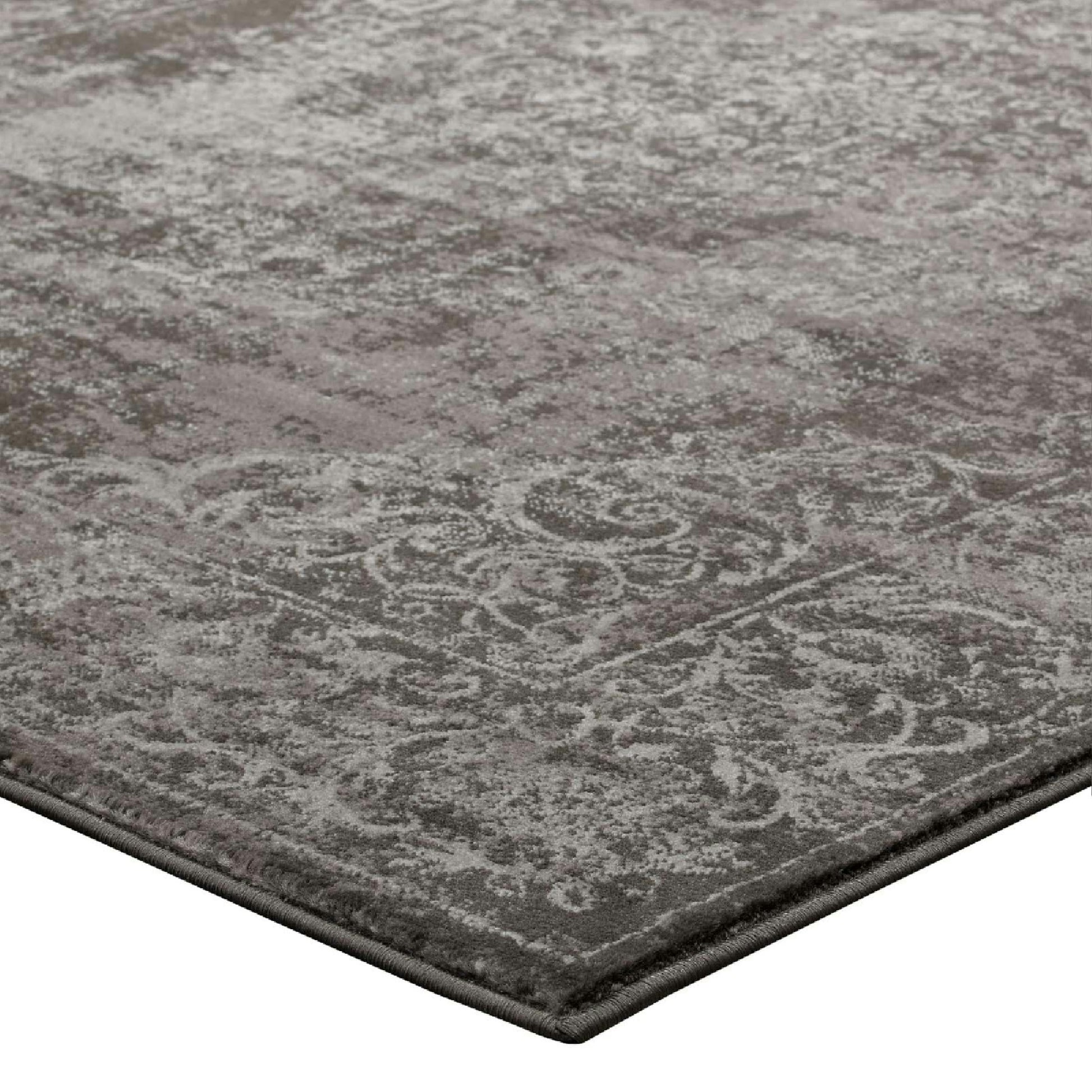 Gamela Rustic Vintage Ornate Floral Medallion 8x10 Area Rug
