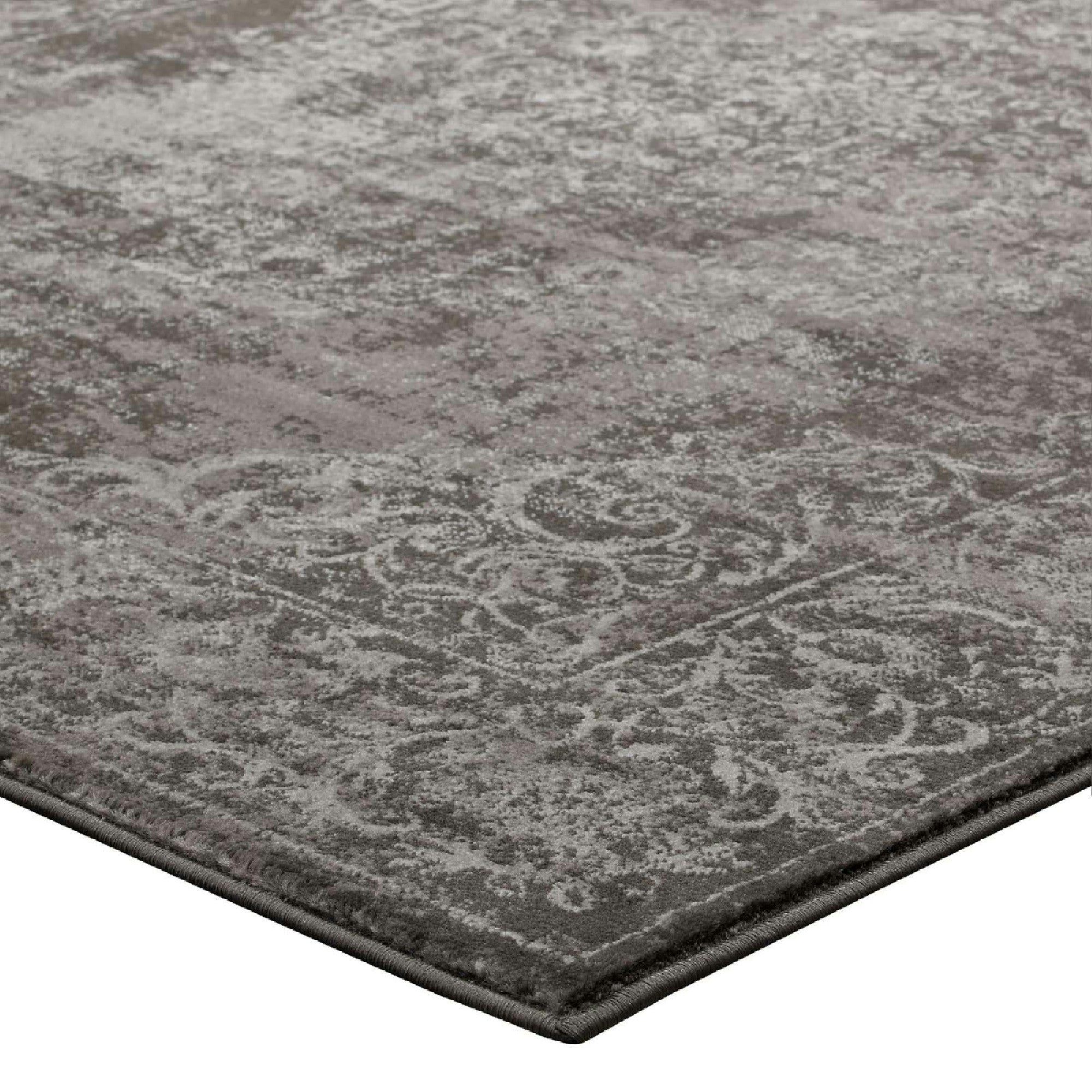 Gamela Rustic Vintage Ornate Floral Medallion 8x10 Area Rug