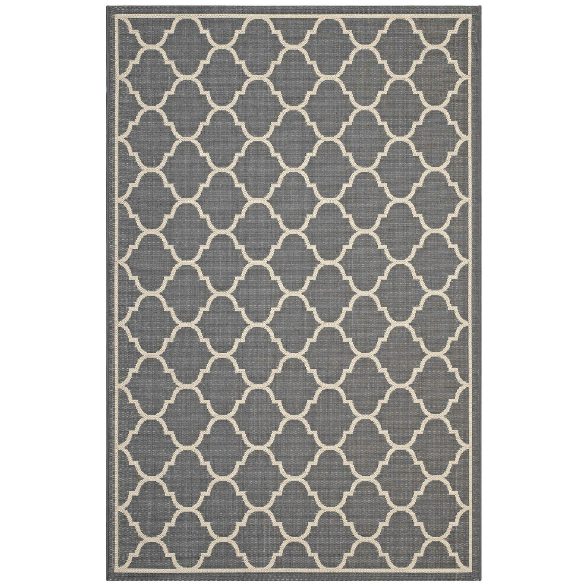Avena Moroccan Quatrefoil Trellis Indoor and Outdoor 5x8 Area Rug