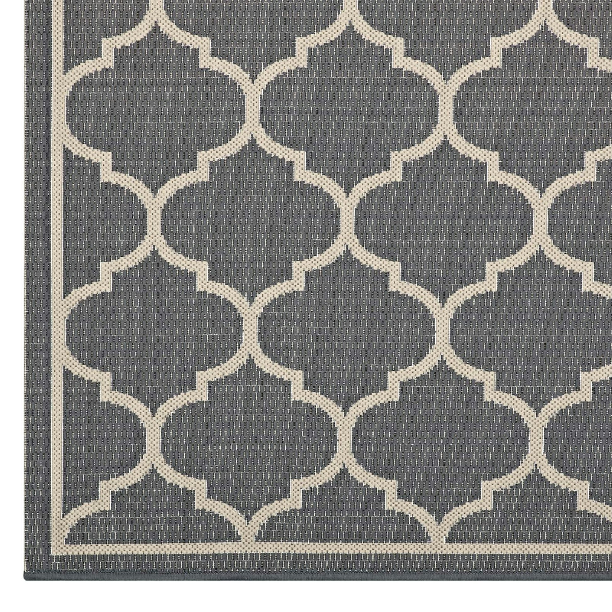 Avena Moroccan Quatrefoil Trellis Indoor and Outdoor 5x8 Area Rug