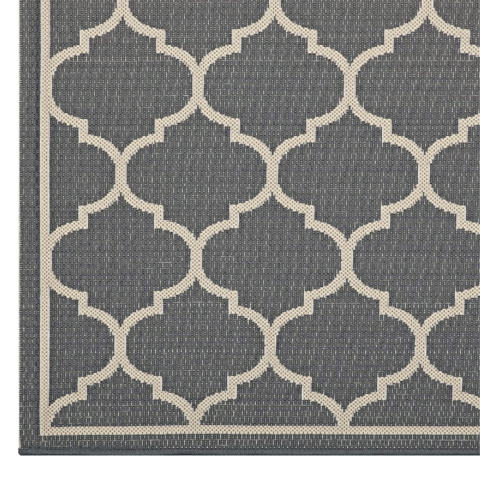 Avena Moroccan Quatrefoil Trellis Indoor and Outdoor 5x8 Area Rug