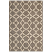 Cerelia Moroccan Trellis Indoor and Outdoor 5x8 Area Rug - Light and Dark Beige