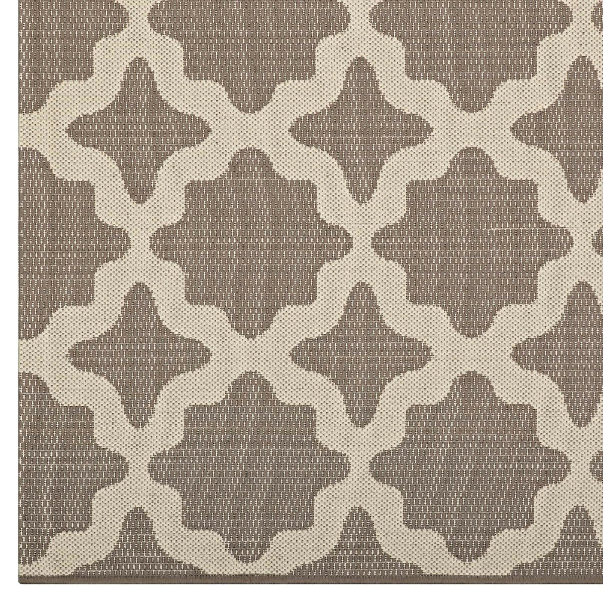 Cerelia Moroccan Trellis Indoor and Outdoor 5x8 Area Rug - Beige and Light Green