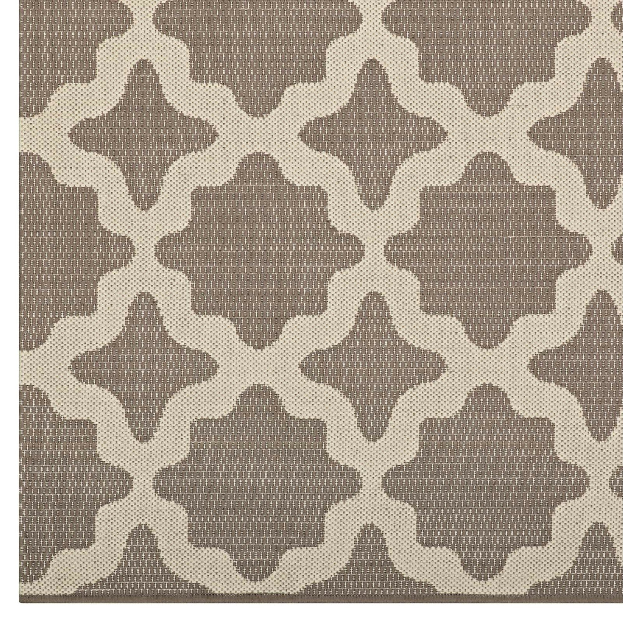 Cerelia Moroccan Trellis Indoor and Outdoor 5x8 Area Rug - Beige and Light Green