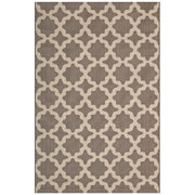 Cerelia Moroccan Trellis Indoor and Outdoor 8x10 Area Rug - Light and Dark Beige