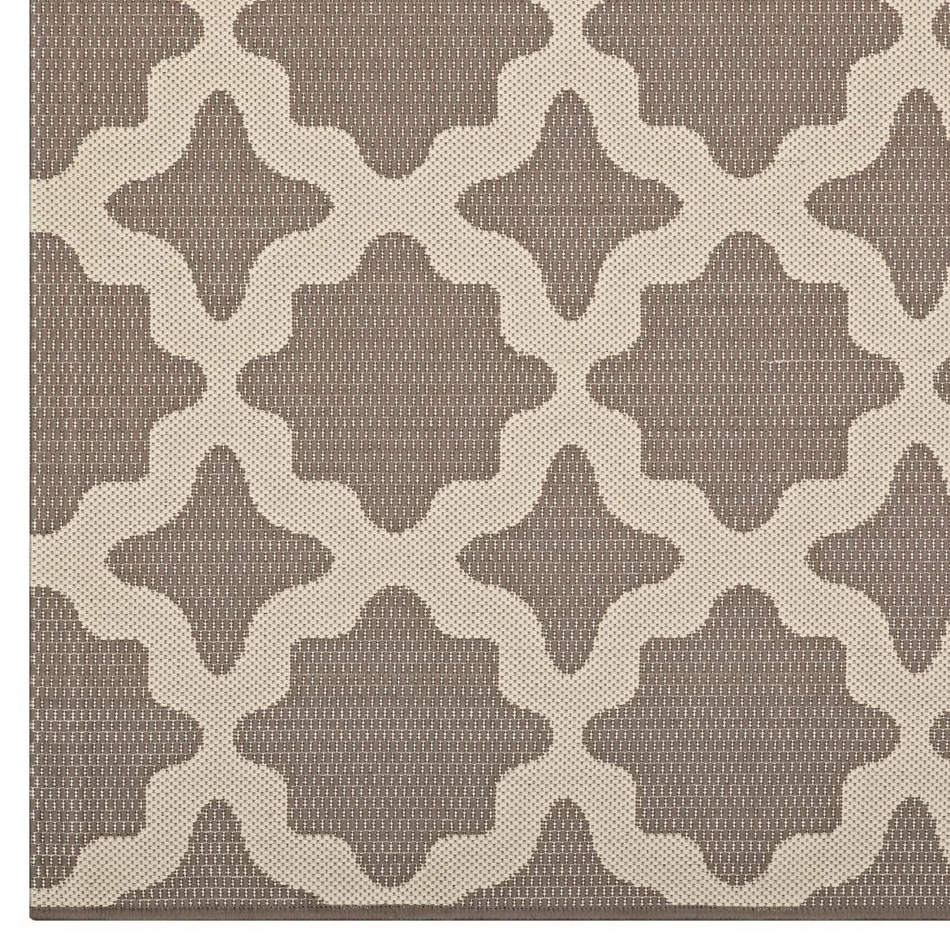 Cerelia Moroccan Trellis Indoor and Outdoor 8x10 Area Rug - Beige and Light Green